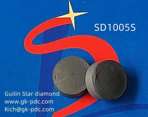 SD1105 Pemotong Berlian Polikristalin OEM ODM Peach Berbentuk Untuk Mata Bor