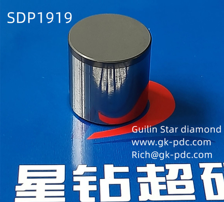 19mm Tinggi Berlian Polikristalin Kompak Diameter 19.05mm Untuk Pengeboran Gas Minyak