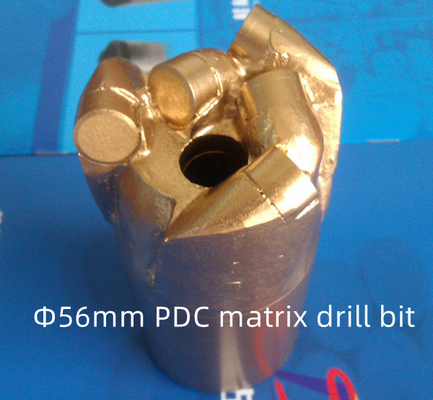 Tubuh Matriks Bersertifikat ISO PDC Bor Diameter 56mm untuk Pengeboran Batu