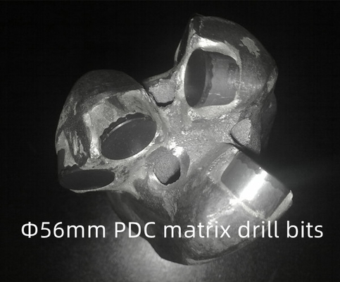 Tubuh Matriks Bersertifikat ISO PDC Bor Diameter 56mm untuk Pengeboran Batu