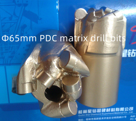 Tubuh Matriks Sertifikat ISO9001 PDC Bor Bit Dia 65mm Penggunaan Tambang Batubara