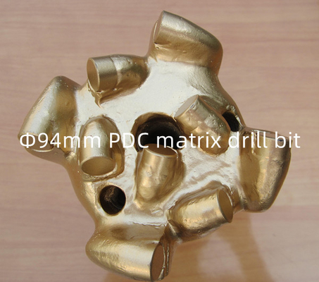 94mm Tubuh Matriks Mata Bor PDC Untuk Pengeboran Batu Abrasive yang Rusak Keras