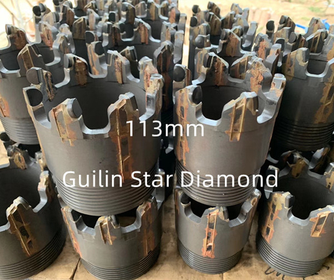 ISO9001 PDC Core Drill Bits Diameter 113mm untuk eksplorasi teknik beton