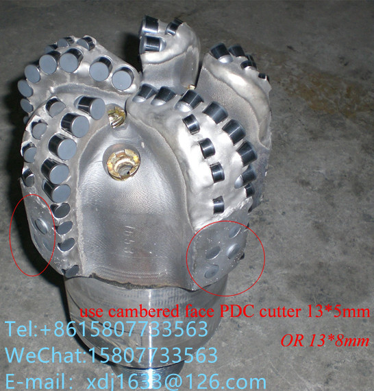 Dia 89mm 444.5mm PDC Bor Minyak, Mata Bor Ladang Minyak Untuk Pengeboran Lubang Dalam