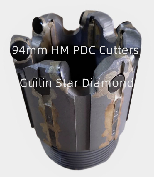 OEM PDC Core Drill Bits Diameter 96mm untuk eksplorasi sumber daya
